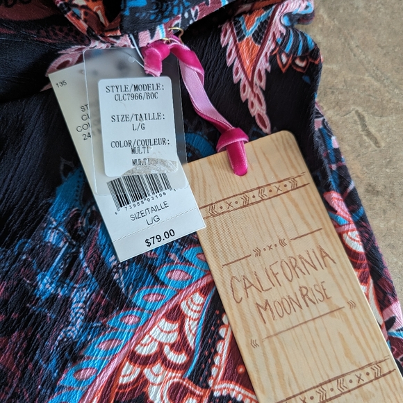 🆕 California Moon Rise Dress with Bell Sleeves & Zipper Back - Picture 8 of 9